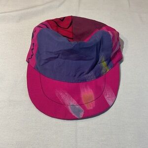 Jamu Vintage Retro Design Pin/Red/Purple Soft Hat 80's 90's Flip Up Bill, OS